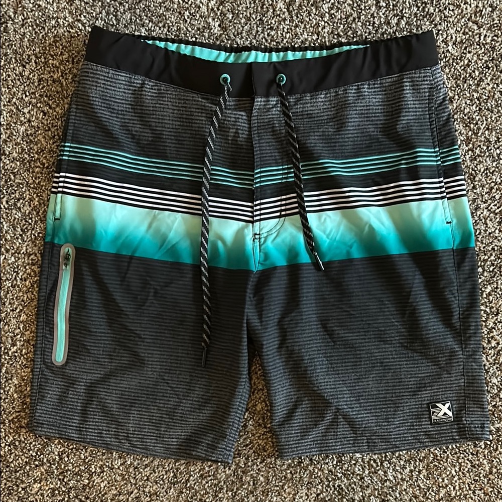 Black and Blue Board Shorts for Swim